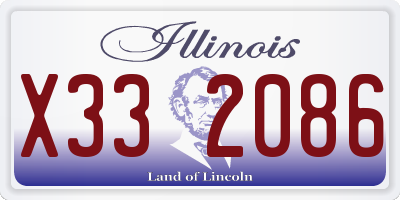 IL license plate X332086