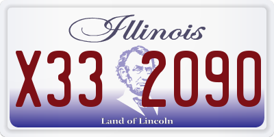 IL license plate X332090