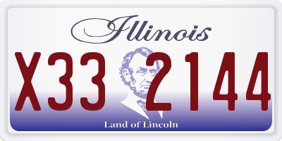IL license plate X332144