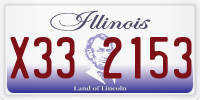 IL license plate X332153