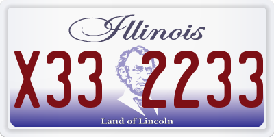 IL license plate X332233