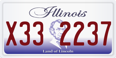 IL license plate X332237