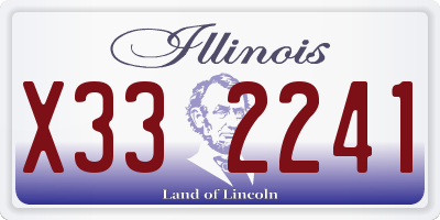 IL license plate X332241