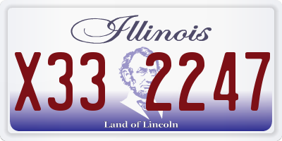 IL license plate X332247
