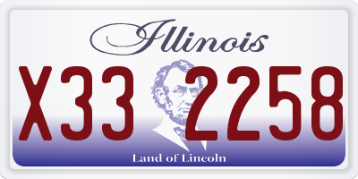 IL license plate X332258