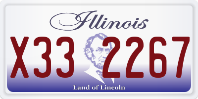 IL license plate X332267