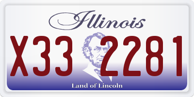 IL license plate X332281