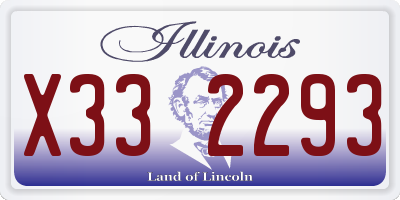 IL license plate X332293