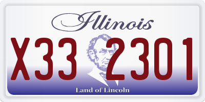 IL license plate X332301