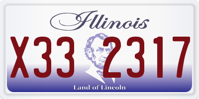 IL license plate X332317