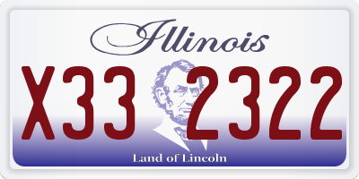 IL license plate X332322