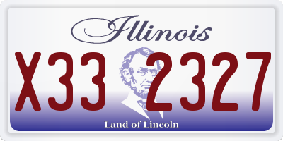IL license plate X332327