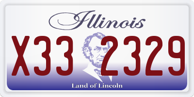 IL license plate X332329