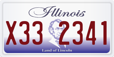 IL license plate X332341