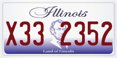 IL license plate X332352