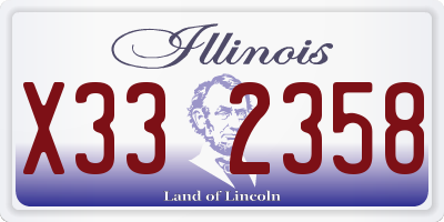 IL license plate X332358