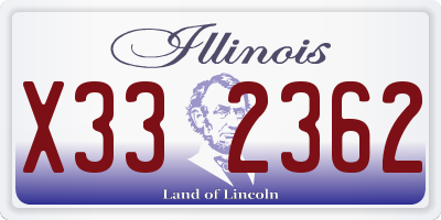 IL license plate X332362