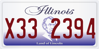 IL license plate X332394