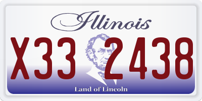 IL license plate X332438