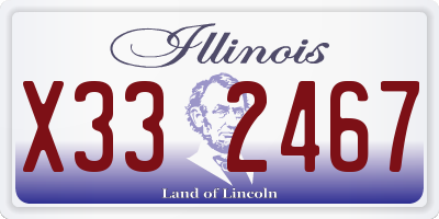 IL license plate X332467