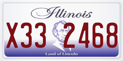 IL license plate X332468