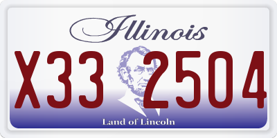 IL license plate X332504