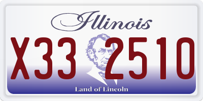 IL license plate X332510