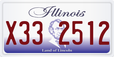 IL license plate X332512