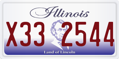 IL license plate X332544