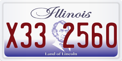 IL license plate X332560