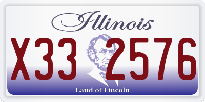 IL license plate X332576