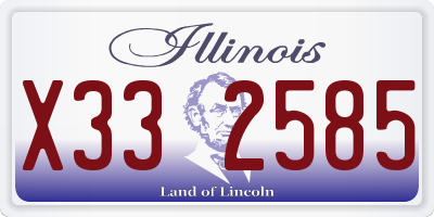 IL license plate X332585