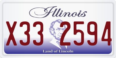 IL license plate X332594