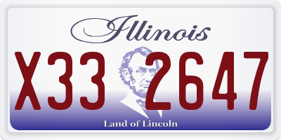 IL license plate X332647