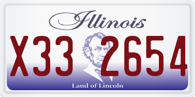 IL license plate X332654