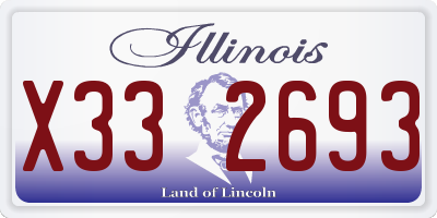 IL license plate X332693