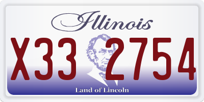 IL license plate X332754