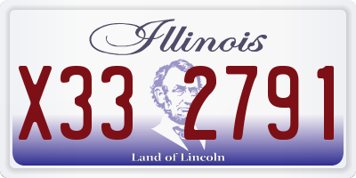 IL license plate X332791