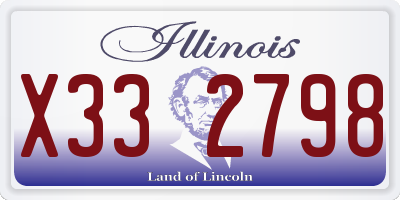 IL license plate X332798