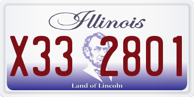 IL license plate X332801
