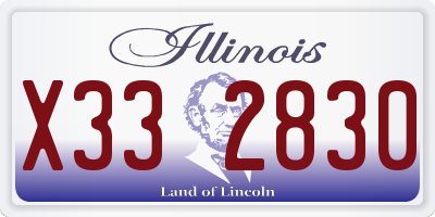 IL license plate X332830