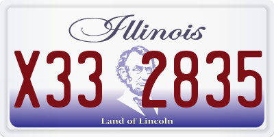 IL license plate X332835