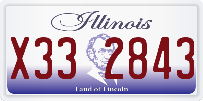 IL license plate X332843