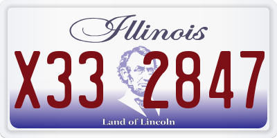 IL license plate X332847