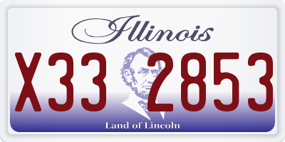 IL license plate X332853