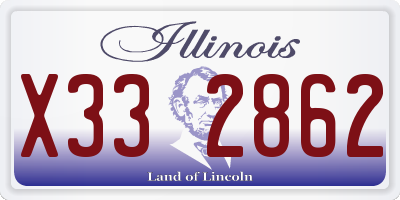 IL license plate X332862