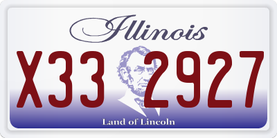 IL license plate X332927