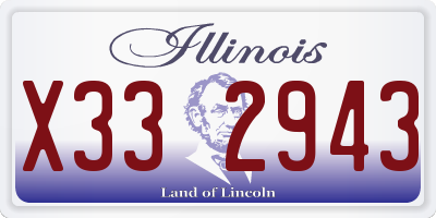 IL license plate X332943