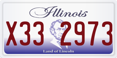 IL license plate X332973