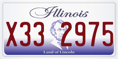 IL license plate X332975